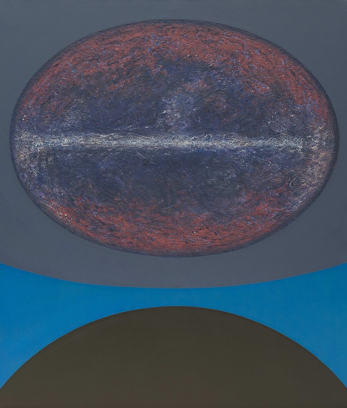 'Big Bang', acrylic on canvas, 183 x 168 cms